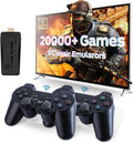 M8 4K Retro Game Stick, HD Home Video Retro Game Console with 2 Wireless Controllers, HDMI Output, 20000+ Built-in Games (128GB)