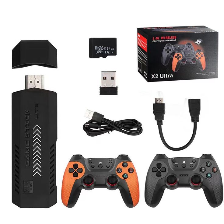 X2 PRO 64GB – 35,000+ Games | 4K Game Stick | 3D Retro Video Game Console