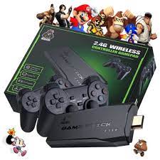 M8 4K Retro Game Stick, HD Home Video Retro Game Console with 2 Wireless Controllers, HDMI Output, 20000+ Built-in Games (128GB)