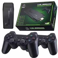M8 4K Retro Game Stick, HD Home Video Retro Game Console with 2 Wireless Controllers, HDMI Output, 20000+ Built-in Games (128GB)